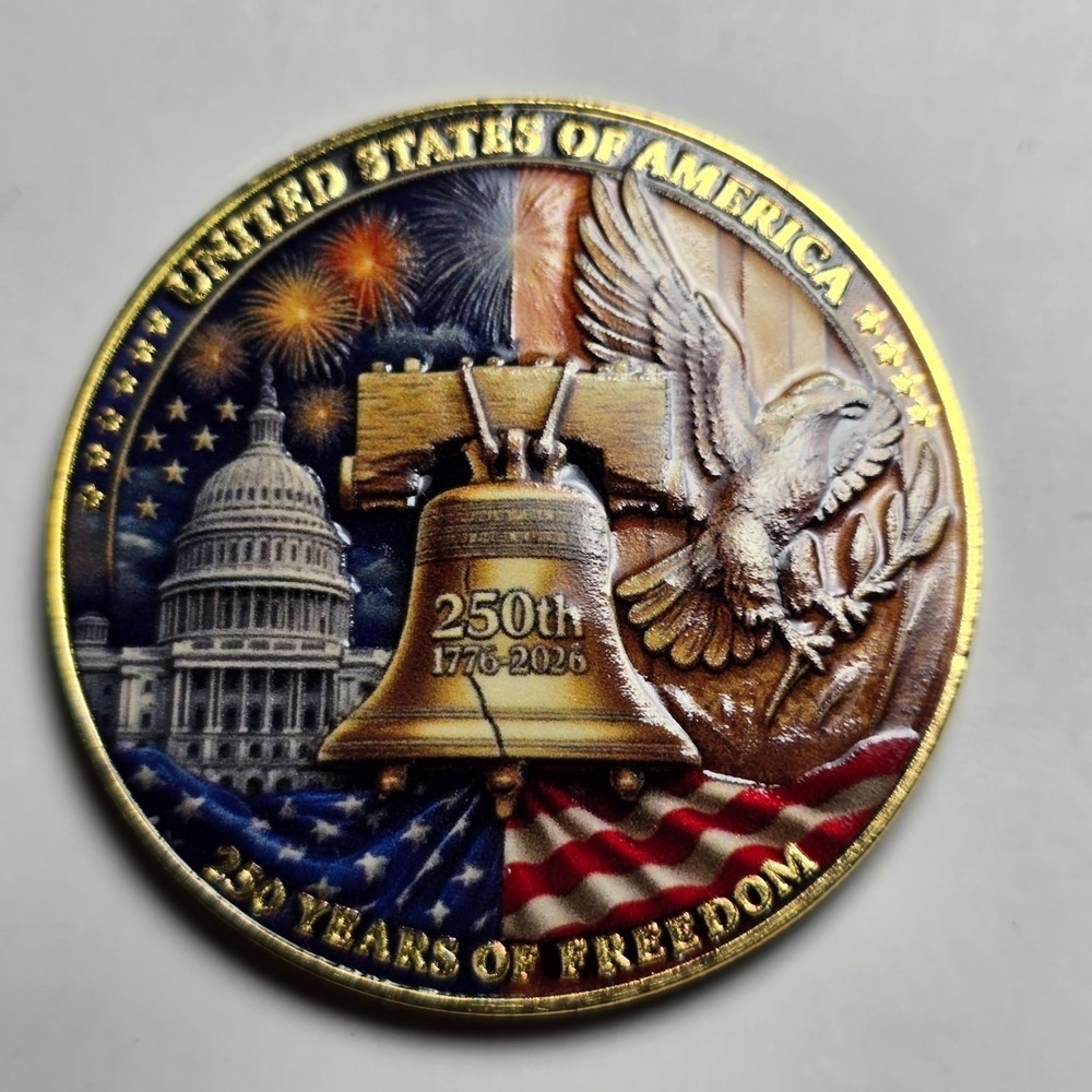 250th United States Anniversary Commemorative Coin 1776-2026 Liberty Bell Eagle - Picture 4 of 8